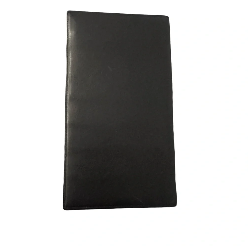 Louis Quatorze Paris  Black Leather Bi fold Wallet Soft Leather Gold Hardware